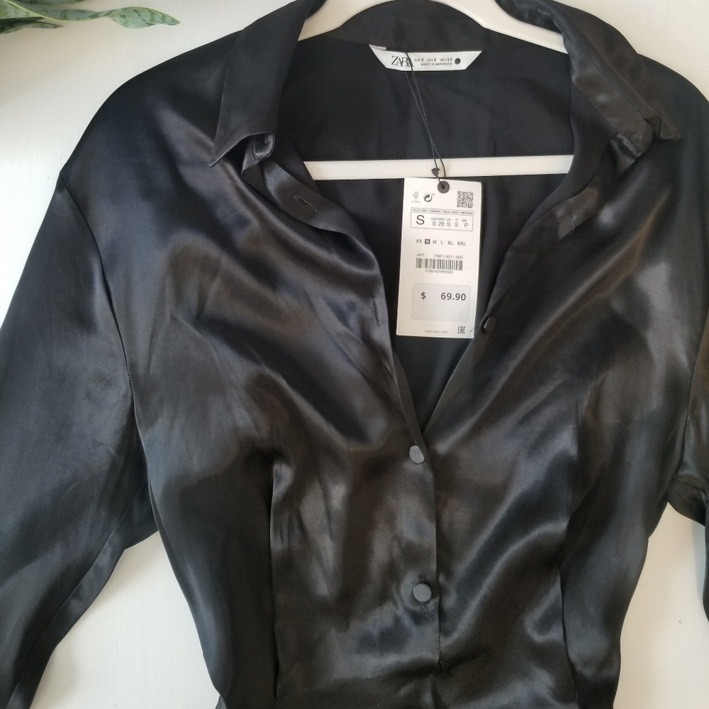 》》 Sold | Zara Satin Effect Dress - Picture 9 of 16